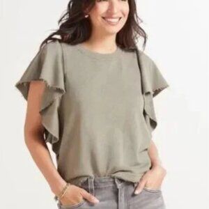 Michael Stars Flutter Sleeve Sweatshirt